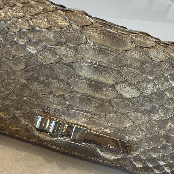 Chloe Gold Python Wallet - Picture 3 of 8